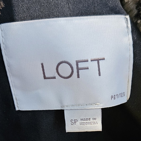 Loft Petites Leopard Print Faux Fur Jacket Coat Small Petite Brown Black Animal - Picture 7 of 8